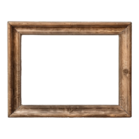 AI generated Rustic wooden frame isolated on transparen background png