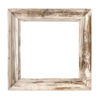 AI generated Rustic wooden frame isolated on transparen background png