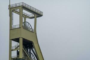 Coal mine winding tower in Germany, photo