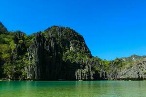 View of Cadlao Lagoon rocks photo