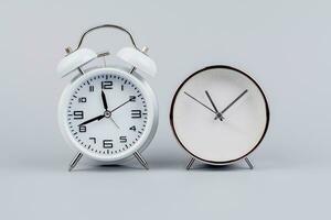Modern alarm clock, standing still time photo Direct contacts and work and appointments
