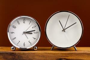 Time stands still Time and work concept Punctuality and appointments photo