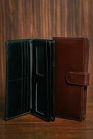 Wallet, cards, credit. Leather wallet photo