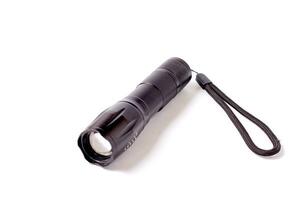 LED flashlight in white background photo