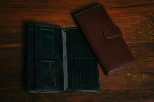 Wallet, cards, credit. Leather wallet photo