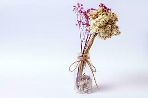 Mini glass flower vase. photo