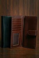 Wallet, cards, credit. Leather wallet photo