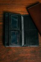 Wallet, cards, credit. Leather wallet photo