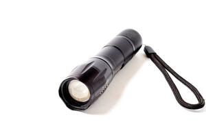 LED flashlight in white background photo