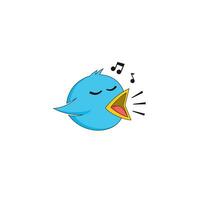 Singing Bird logo or icon design vector