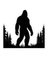 BIG FOOT SILHOUETTE VECTOR ILLUSTRATION DESIGN