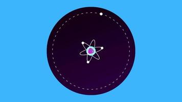 2d animated atom concept video