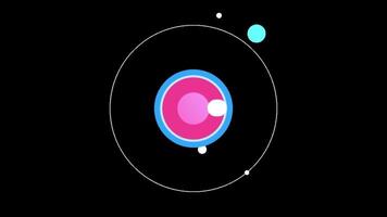 2d animated atom concept video