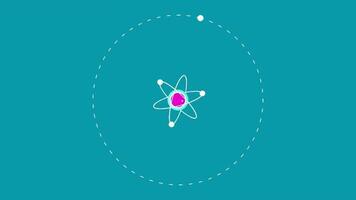 2d animated atom concept video