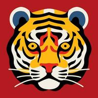 ilustración de cara de tigre vector