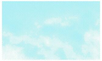 Abstract sky halftone background. Blue dots on white background. Vector illustration