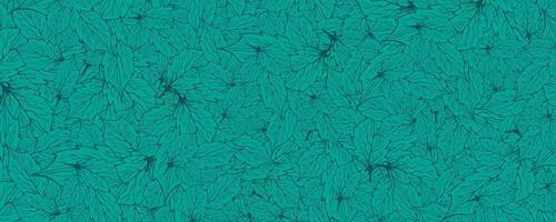 Green leaves pattern background . Vector illustration. EPS10