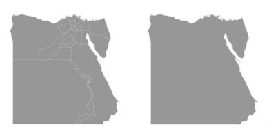 Map of the administrative divisions of Egypt. Vector illustration.