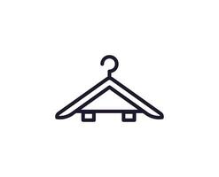 Modern outline high quality illustration for banners, flyers and web sites. Editable stroke in trendy flat style. Line icon of hanger vector