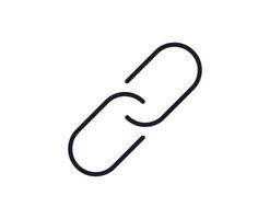 Link concept. Single premium editable stroke pictogram perfect for logos, mobile apps, online shops and web sites. Vector symbol isolated on white background.
