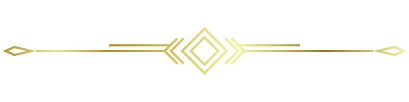 Luxurious golden art deco lines retro decorative labels dividing lines vector