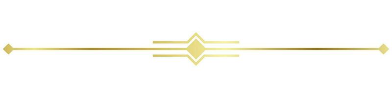 Luxurious golden art deco lines retro decorative labels dividing lines vector