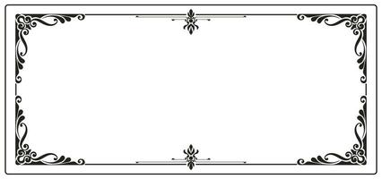 Black frame for name tag Vintage line prayer frame pattern for decoration. vector