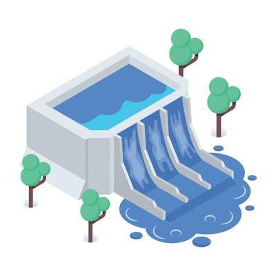 Eco Power Isometric Icons