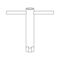 Hand drawn Kids drawing Cartoon Vector illustration spark plug wrench icon Isolated on White Background