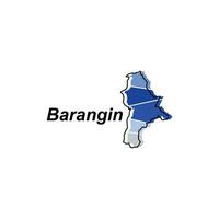 Barangin map. vector map of Indonesia Country colorful design, illustration design template on white background