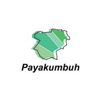 Payakumbuh map. vector map of Indonesia Country colorful design, illustration design template on white background