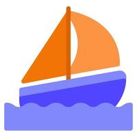 Sailboat icon illustration for web, app, infographic, etc vector