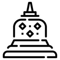 Borobudur icon illustration for web, app, infographic, etc vector