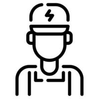 electricista icono ilustración para web, aplicación, infografía, etc vector