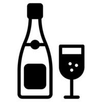 Champagne icon illustration for web, app, infographic, etc vector