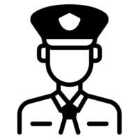 policía icono ilustración para web, aplicación, infografía, etc vector