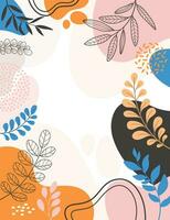 background with beautiful.background for design. Colorful background with tropical plants vector