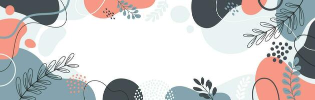 diseño banner marco flor primavera fondo con hermosa. fondo de flores para el diseño. fondo colorido con plantas tropicales. vector