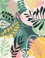 background with beautiful.background for design. Colorful background with tropical plants vector