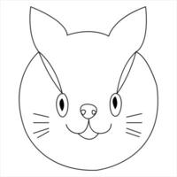 Continuous single line drawing of a cute cat pet animal vector art drawing
