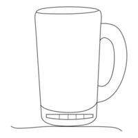 continuo soltero línea Arte dibujo de vino vaso contorno bebida elemento vector ilustración