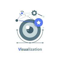 Visualization,Eye looking vector icon,flat design icon vector illustration