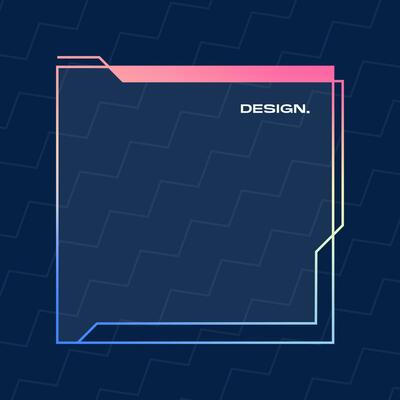 Futuristic square gradient background. Pop up window vector illustration.