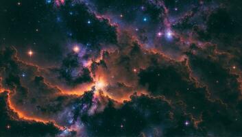 AI generated space Nebula galaxy background photo