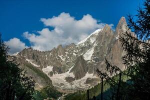 View of Dru Peak in Chamonix, Alps, France photo