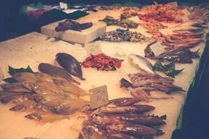 Barcelona, La Boqueria A covered market for fish, meat, vegetables, fruits and foods of all kinds photo