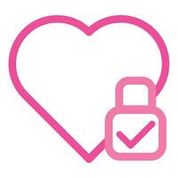 pink love icon for valentine day isolated on white background vector