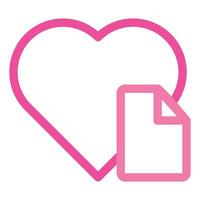 pink love icon for valentine day isolated on white background vector