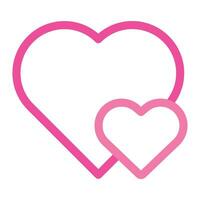 pink love icon for valentine day isolated on white background vector