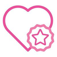 pink love icon for valentine day isolated on white background vector